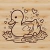 Free Line Art Duck Clipart A simple line art illustration of a duck, designed as a clipart vector graphic.
