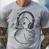 Feathered Headphones Friend A simple illustration of a duck wearing headphones.
