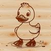An illustration of a duck in a simple vector design, suitable for digital and offline use.