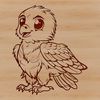 An illustration of a wild eagle bird perched, designed as a cuttable clip art image.