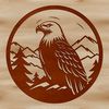 A realistic illustration of a majestic bird perched on a branch, depicted in vector format.