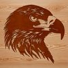 A detailed illustration of a wild animal's head featuring a majestic eagle.