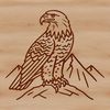 A majestic eagle perched on a tree branch, vector illustration suitable for various designs and crafts.