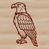 A soaring bird with broad wings perched on a branch.