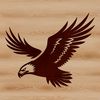 A majestic bird with spread wings in flight, symbolizing strength and freedom.