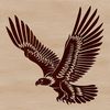 A stylized illustration of a majestic bird in flight, representing freedom and power.