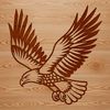 Beautiful Winged Creature SVG A large bird of prey soaring through the sky, its wings spread wide in flight.