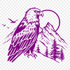 Perched Eagle Vector Art