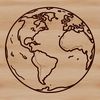 A digital illustration of our planet Earth in a vector format.
