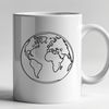 Vibrant 3D Planet Illustration A 3D illustration of the planet Earth in a simple vector design.