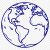 A high-quality SVG illustration of the Earth planet from space.