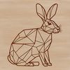 Hopping Good Times SVG A simple illustration of a rabbit sitting on its hind legs.