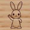 Adorable Standing Bunny Illustration A standing rabbit illustration in vector format.