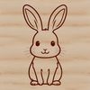 A digital illustration of a rabbit sitting on its hind legs.