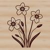 Vibrant Spring Blooms in Digital Vector Format Daffodil flower isolated on white background in a digital vector format.