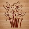 Easter Bloom SVG Design A single daffodil flower in a natural setting, often associated with Easter celebrations.