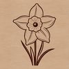 Close-up Daffodil Flower Design Close-up illustration of a daffodil flower in bloom, suitable for vector design projects.