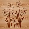 Blossoming Daffodil Illustration A colorful illustration of a daffodil flower in bloom, suitable for nature-themed designs and crafts.