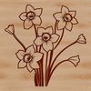 Daffodil Flower Vector Artwork A detailed illustration of a daffodil flower, perfect for use in crafting and design projects.