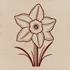Easter-Themed SVG Graphic A close-up illustration of a daffodil flower, suitable for clip art designs.