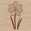 Easter Flower Illustration A close-up illustration of a single daffodil flower in bloom, often associated with Easter.