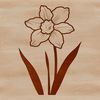 Colorful Nature Scene Clip Art A colorful illustration of a daffodil flower in full bloom.