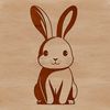 SVG Sitting Bunny Clip Art A sitting rabbit illustration in vector format, suitable for various design applications.