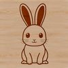 Beautiful Cartoon Bunny in SVG Format A sitting rabbit illustrated in a vector format.