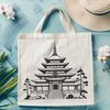 Traditional Asian Temple Illustration Vector illustration of a traditional Buddhist temple architecture.