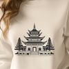 Traditional Buddhist Architecture Icon Buddhist temple design with traditional architecture elements