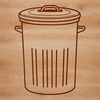 Free SVG Illustration of a Trash Container A simple vector illustration of a standard trash can, suitable for digital designs and crafts.