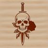 Decorative Skull Design Vector A detailed illustration of a Gothic-style skull with intricate design elements, suitable for vector art projects.
