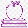 Stylized Apple Book Illustration for Classroom Use An illustration of a stylized Apple Book used for educational purposes in the classroom.