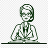 Woman in Teaching Profession SVG Illustration A vector illustration of a woman in a teaching profession.