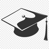 Elegant Graduation Cap Icon A traditional graduation cap with tassel and band, illustrated in vector format for easy editing and customization.