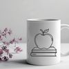 Beautiful Educational SVG Design A digital illustration of an Apple Book, suitable for educational purposes.