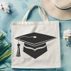 Graduation Cap SVG Icon A vector illustration of a graduation cap on a white background.