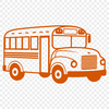 Traditional Educational Vehicle Art A illustration of a traditional yellow school bus with a white interior, suitable for educational purposes.