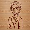 Woman in Teaching Profession A simple illustration of a woman in a traditional teaching profession.