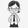 Female Educator Standing in a Classroom Setting Illustration of a female teacher standing in front of a classroom