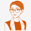 Beautiful Teacher Illustration A professional woman standing at the front of a classroom, representing the education profession.