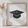 Graduation Icon SVG A digital illustration of a graduation cap, suitable for various design applications.