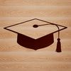 Celebrate Success Vector Graphic A stylized illustration of a graduation cap with academic regalia elements.