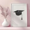 Iconic Graduation Cap Design A traditional graduation cap icon designed as vector art for educational use.