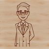 A professional illustration of a teacher in a classroom setting.