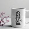 Teacher Role Model Image SVG A female teacher standing in front of a classroom, serving as a role model in education.