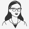 A Female Educator in Simplified Style A woman in a teacher's profession, depicted in a simplified vector style.
