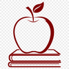 Stylized Apple Design for Educational Use Educational resource featuring a stylized apple book with vector design elements.