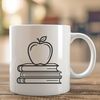 Apple Book Illustration A digital illustration of an open book with an apple as the cover, designed for educational purposes.