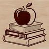 Apple Book Illustration for Educational Projects Vector design illustration of an apple book for educational purposes.